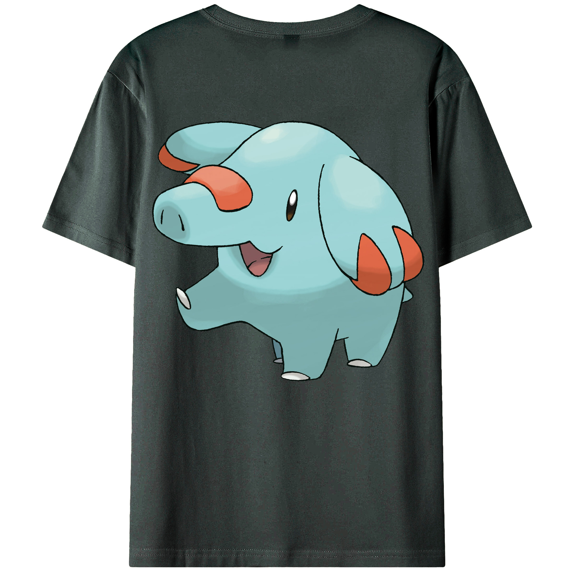 （画像用） ポケットモンスター Pokémon 綿100％ メンズ半袖Tシャツ（バックプリント） 通気性